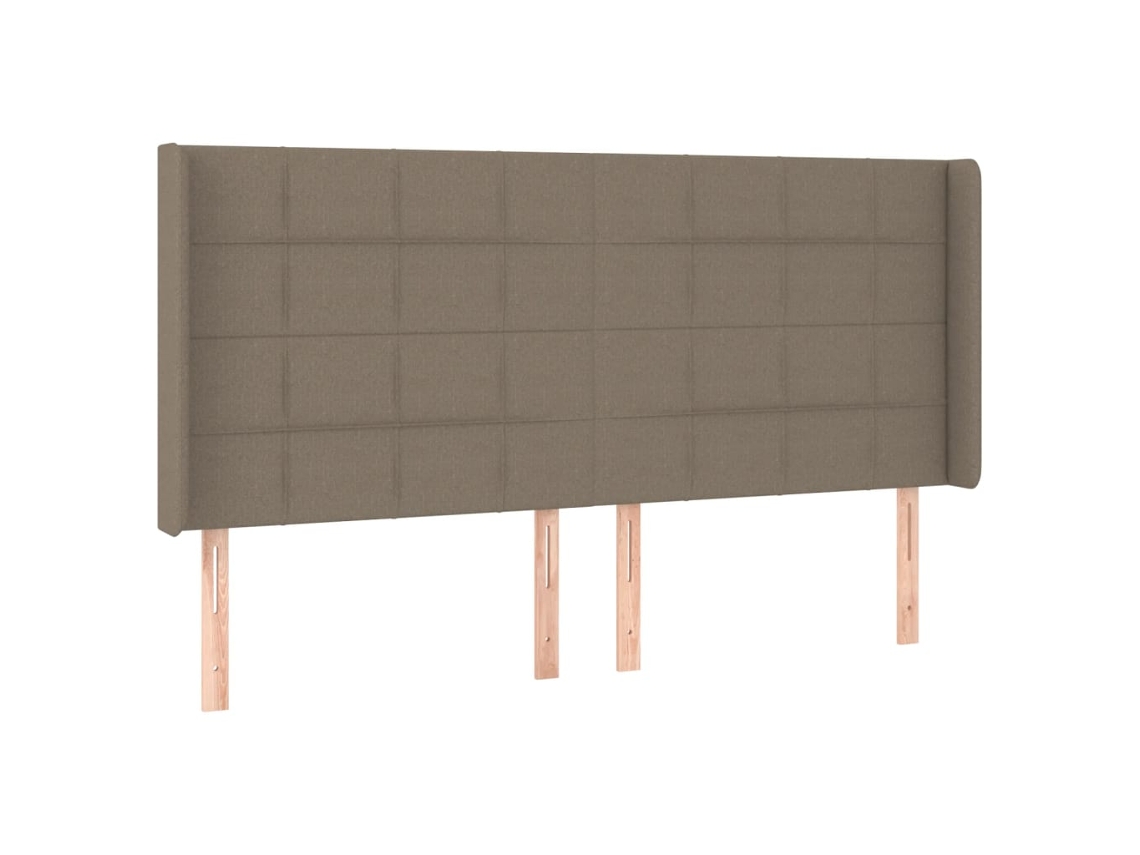 Headboard, Headboards Vidaxl Cinzento-acastanhado Tecido (183 X 16 X 118/128 Cm)