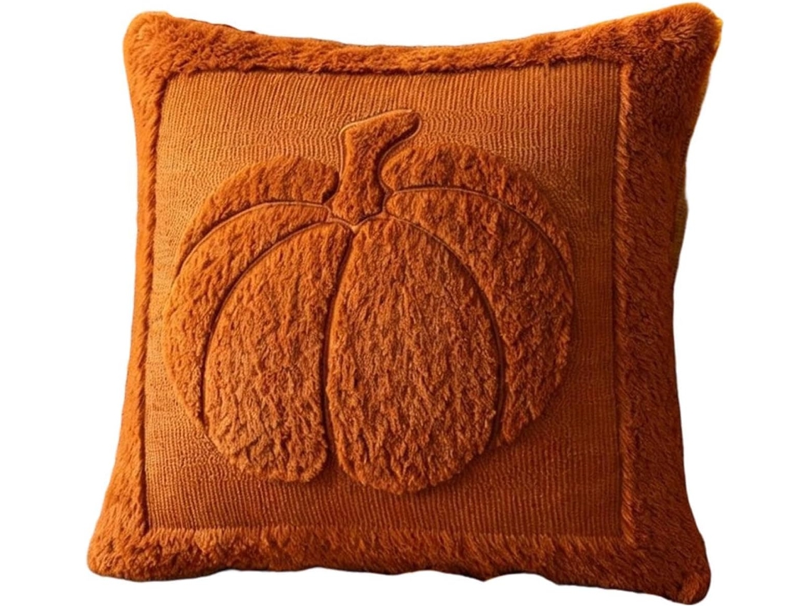 Capas De Almofada Bordadas Com Tema De Halloween, Laranja, 45x45 Cm |
