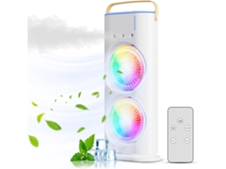 Ventilador De Mesa Dobrável Com 5 Velocidades, Display Digital, Timer