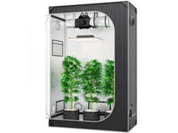 Tenda De Cultivo Interior 122x61x183cm Com Estrutura Em Aço, Tecido Mylar E Acessórios Tekmaquinas