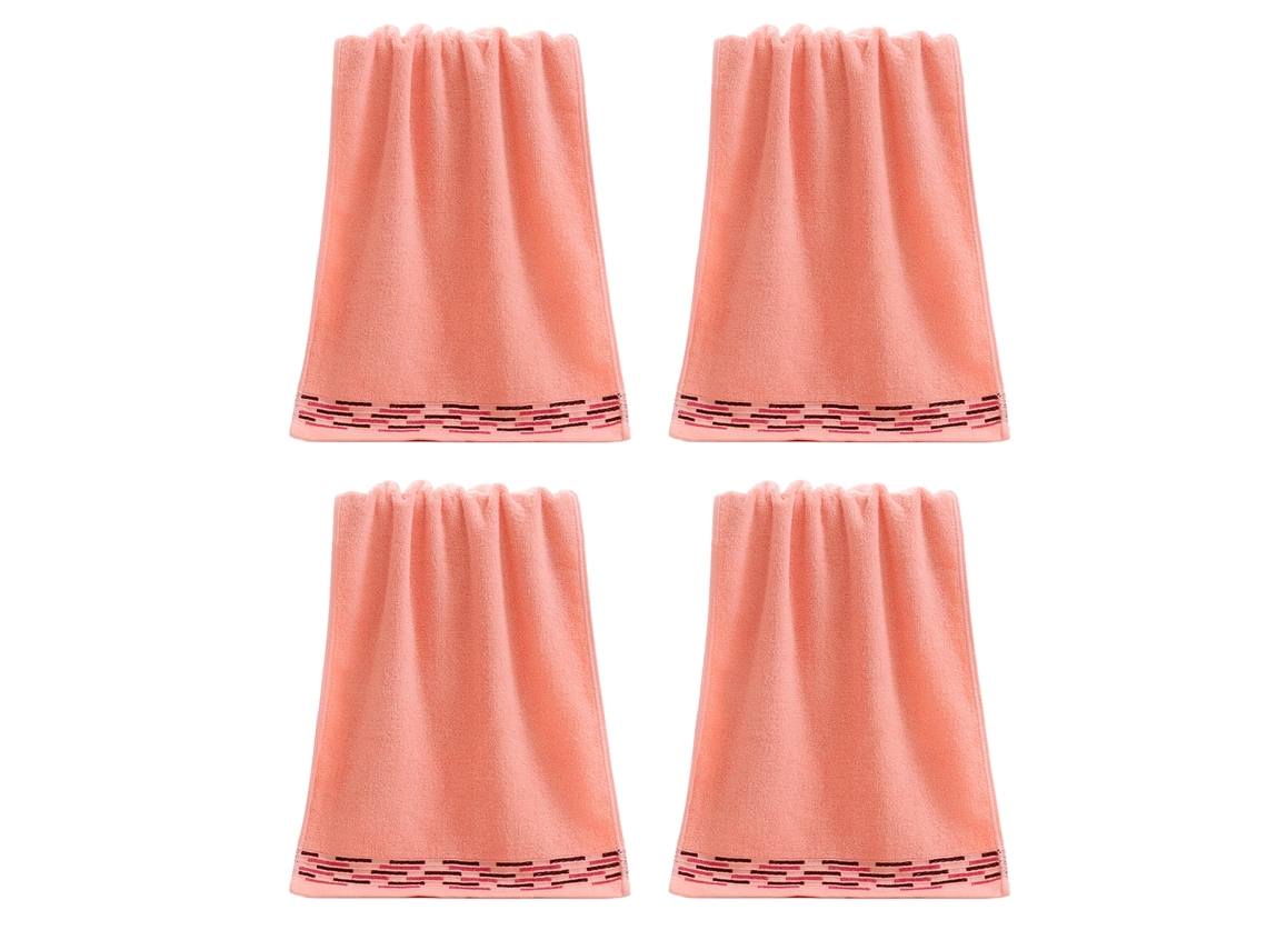 Toalha de Banho NEVEANCE Adultos Alta Absorção Algodão Rosa (34x75cm)