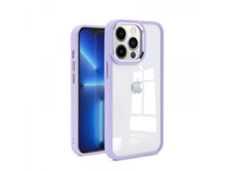 Capa Protetora Para Iphone 13, Design Simples Em Acrílico, À Prova De Choque, Ultrafina, Roxa.