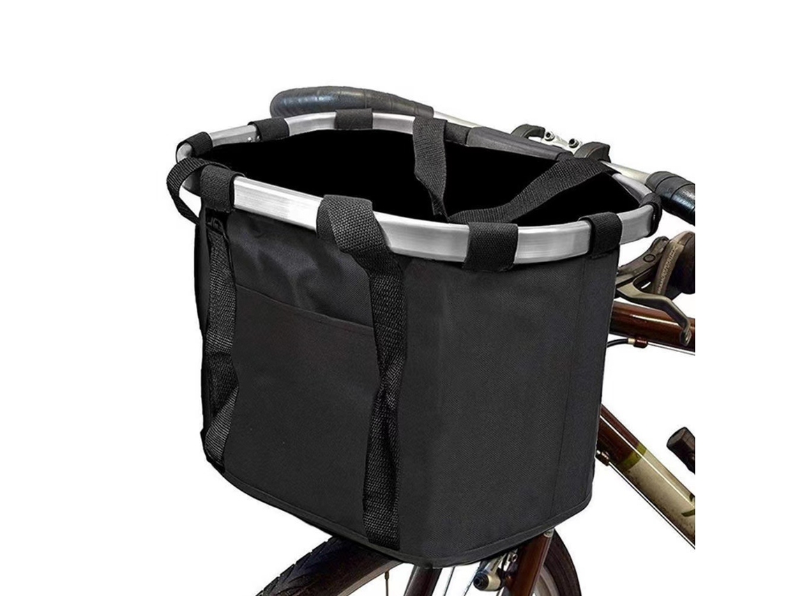 Cesta Dianteira AQUAFORGE, preta, compatível com preto, removível, para ciclismo, passeio e uso diário