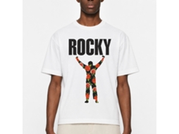 Rockinstone Rocky Movie Flower 1 White Adult T-shirt Size:m