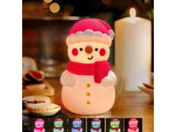Luz noturna infantil Boneco Neve, 7 núcleos, silicone