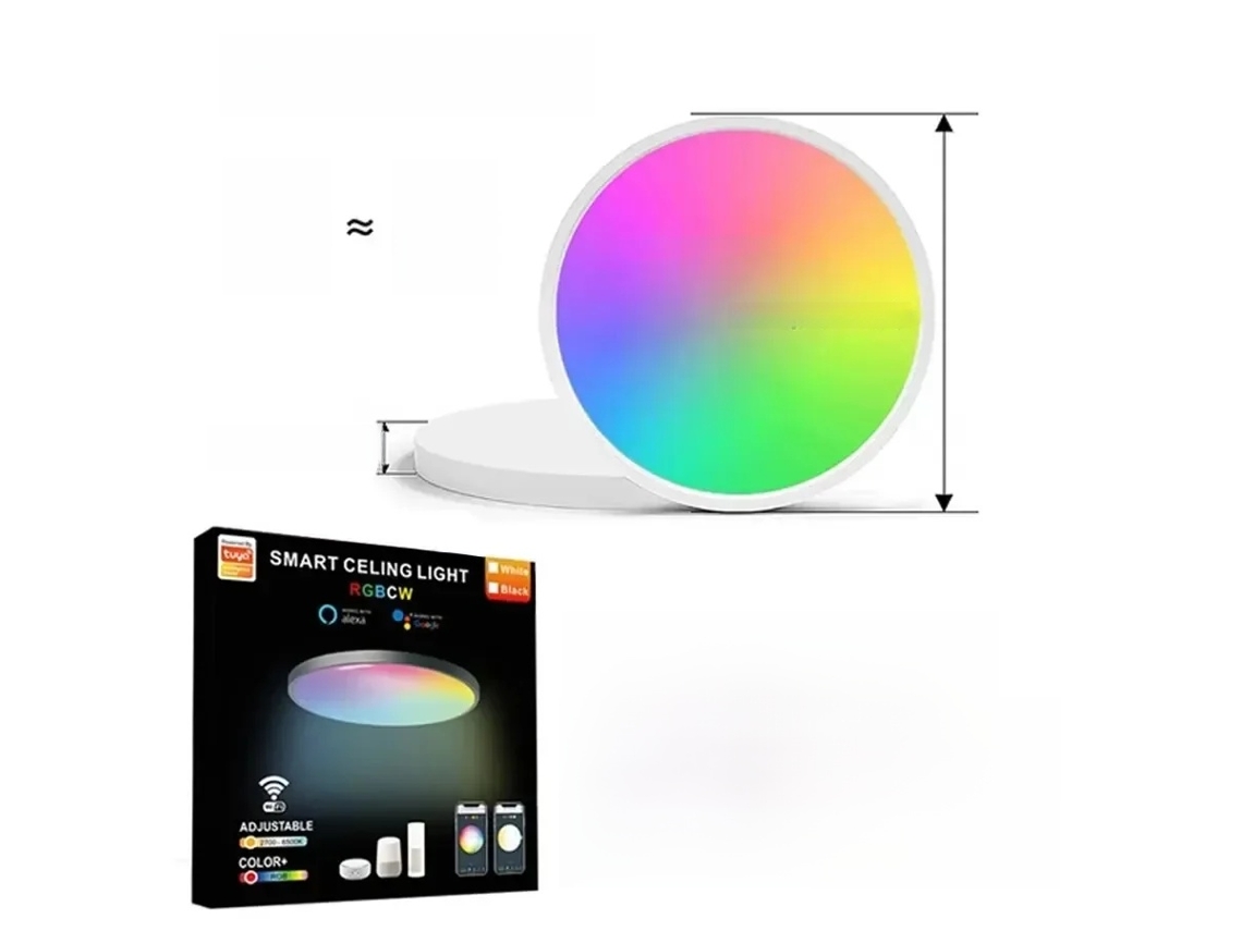 Luminária De Teto Led Inteligente Graffiti (branca) 220v 30cm Rgb Dimerizável
