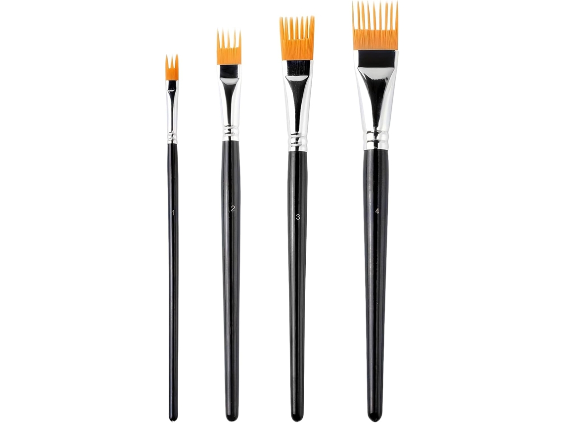 Conjunto De 4 Pincéis Multifuncionais Para Pintura Acrílica- Portátil, Ideal Hobbies Ao Ar Livre, Viagens,