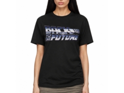 Rockinstone Back To The Future Movie Chrome To The Future Black Adult T-shirt Size:xxxl