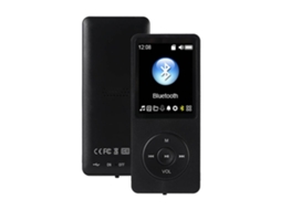 Leitor Mp3 Lurelia Ultrafino Com Ecrã Lcd 1,8'', Cartão 8gb Incluído, Preto