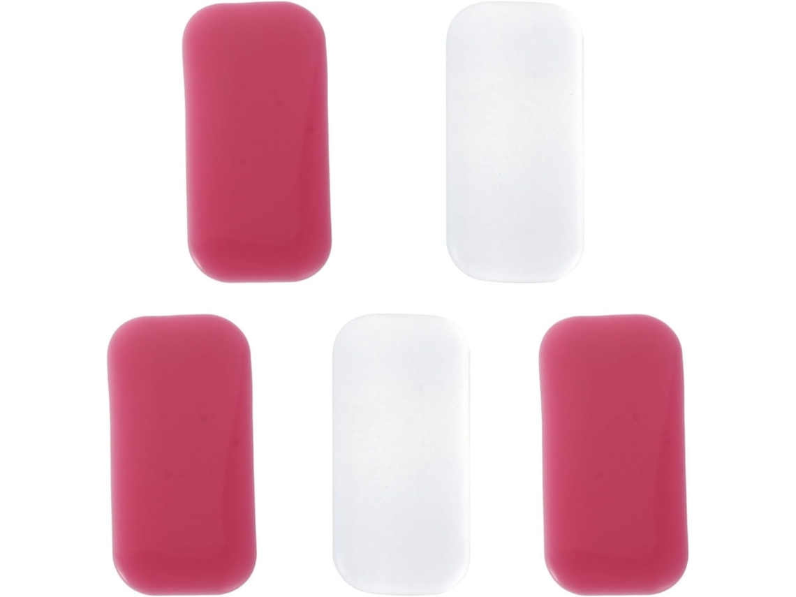 Conjunto de 5 adesivos de silicone para extensão de sobrancelhas, com superfície lisa e design delicado.