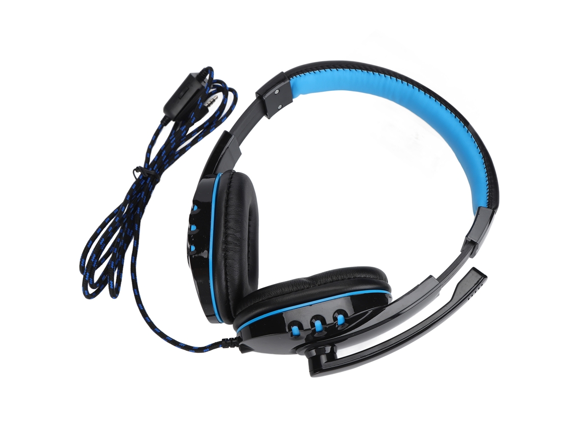 Speedy-headset Gamer Sy733mv Com Microfone 3.5mm Estéreo Ajustável E Almofadas De Couro Mole Para Pc E Celular