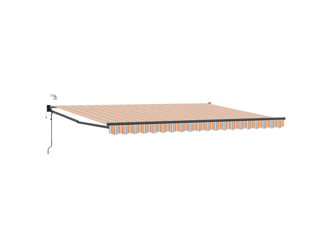 Conjunto 1 Toldo Elétrico Vidaxl Azul Poliéster (5 X 3 M)