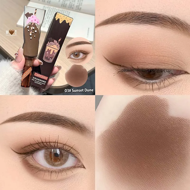 Sombra Líquida Milk Tea Velvet, Cor Única, Acabamento Matte De Longa Duração.