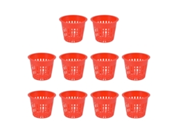 10pcs Cesta de Plantio Plástico com Malha para Jardim | S/MARCA