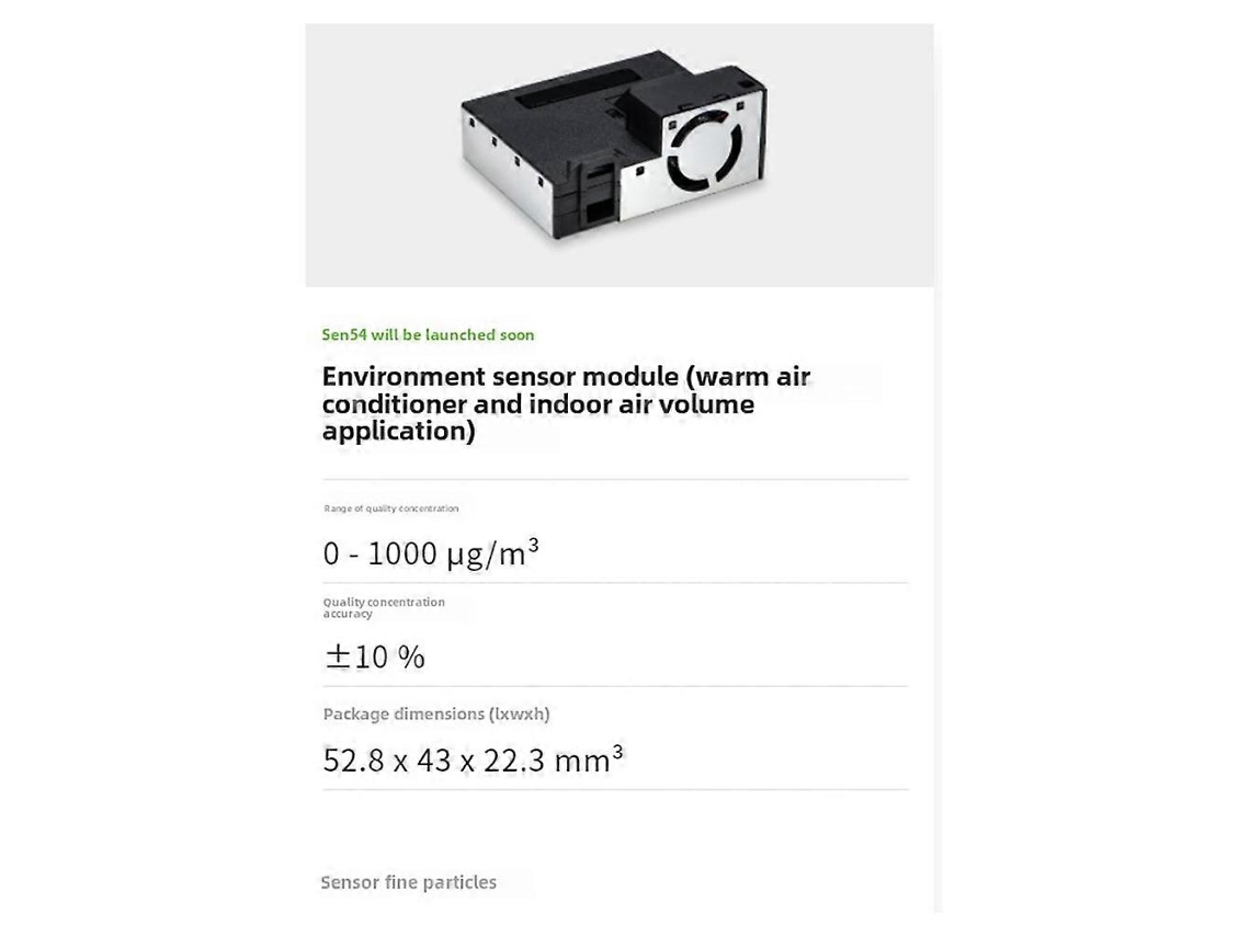 Módulo Sensor Ambiental Sen54 Para Aplicações De Hvac E Qualidade Do Ar Interno Aquaforge