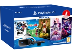Óculos de Realidade Virtual Playstation VR Mega Pack 3