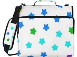 Pasta De 3 Argolas Com Fecho, 8cm, Alça De Ombro E Mão, Portfólio Portátil Com Vários Bolsos, Adequado O Ensino