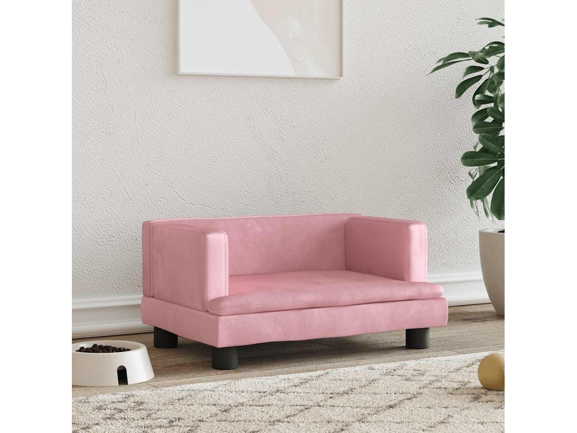 Vidaxl Cama 60x40x30 Cm Veludo Rosa