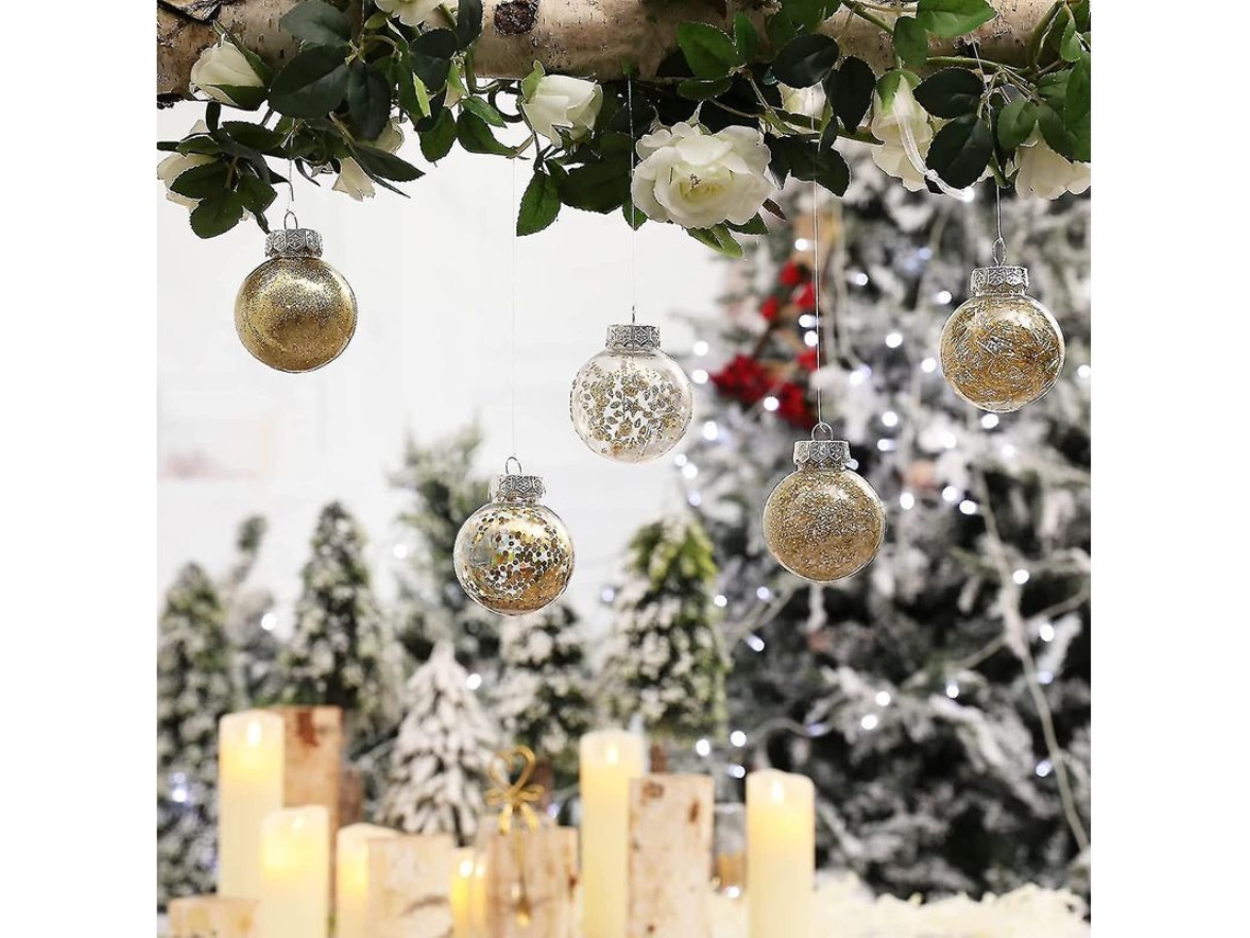 Bolas De Natal 6cm Inquebráveis Ornamentos Para Árvore De Natal 30pcs Multicoloridas De Plástico