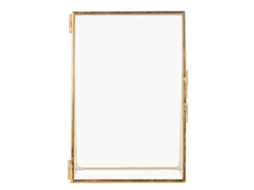 Ronjoe-moldura De Foto De Latão Retro Com Vidro E Barra De Cobre Para Mesa 6x8polegadas