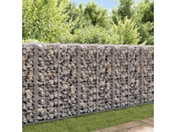 Vidaxl Muro Gabião Com Tampas Aço Galvanizado 20x20x100 Cm