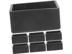 Conjunto De 8 Protetores Pés Cadeira E Mesa Em Pvc Preto Com Base Antiderrapante Para Um Deslizamento Suave