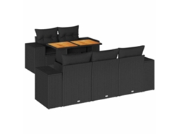 Garden Sofa Set, Garden Sofa Sets Vidaxl Preto Rattan / Vime (n/a)