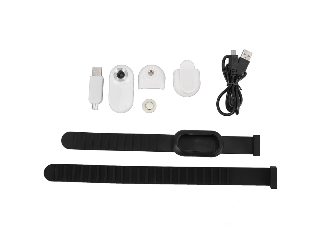 1080p Cat Collar Camera Pet Sport Camera With Back Clip Case Strap Indoor Outdoor Wireless Dog Collar Video Camera Anti Shake First Person View White LAXISCREED