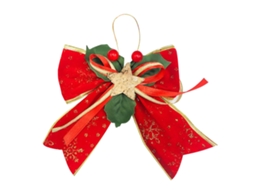 Decoração de Natal com Laço e Estrela, Acessório Diy, 15cm, LAXISCREED