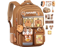Mochila Kawaii De Grande Capacidade Com Vários Bolsos, Prova D'água, Ideal Para Crianças, Meninas