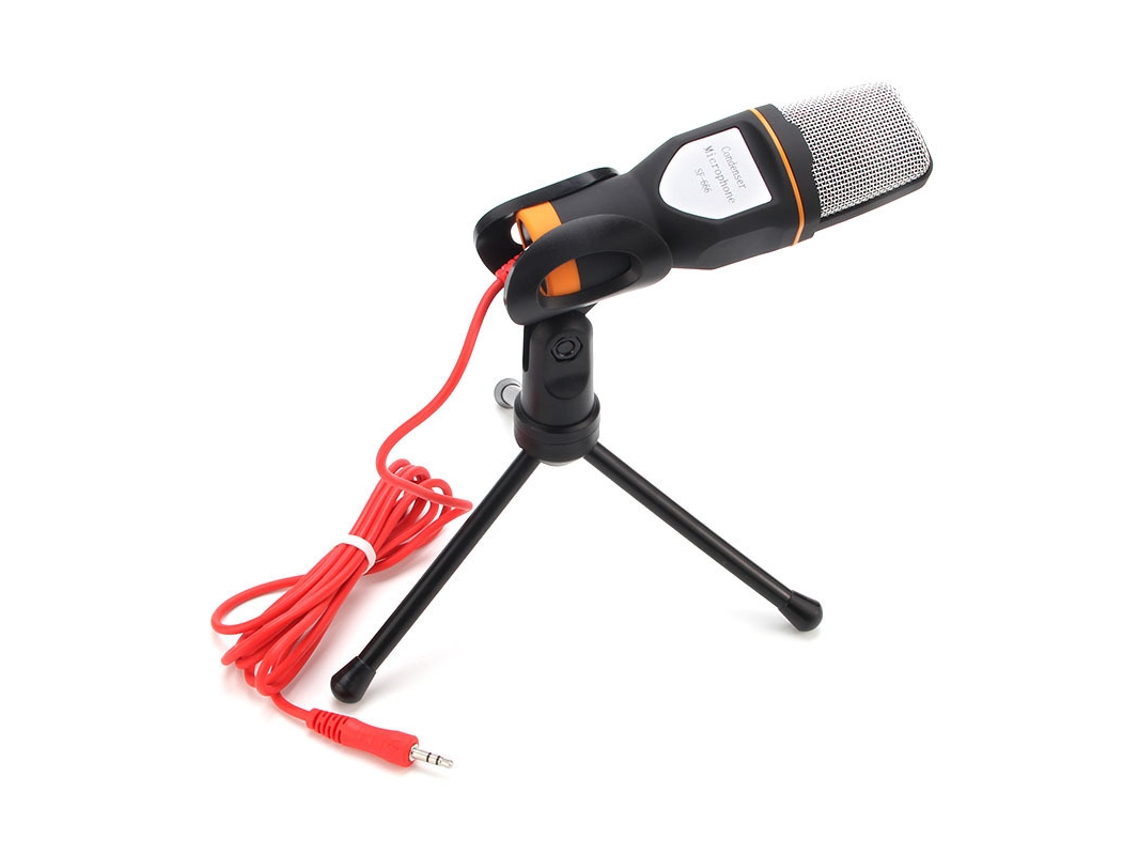 Microfone Condensador Plugue De 3,5 Mm Microfone Para Pc Microfone Omnidirecional Com Suporte De Trip *