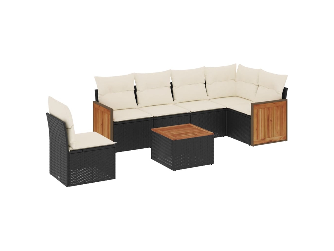 Garden Sofa Set, Garden Sofa Sets Vidaxl Preto Rattan / Vime (n/a)