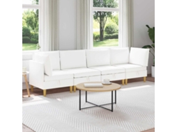 Vidaxl Conjunto De Sofá Modular Com Armazenamento 4 Unid. Branco