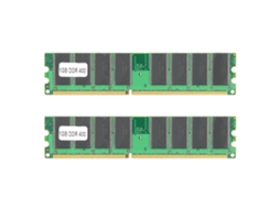 2 Peças Módulo De Memória Desktop 1gb Ddr 400mhz Pc3200 Para Amd Duas Faces 16 Grãos