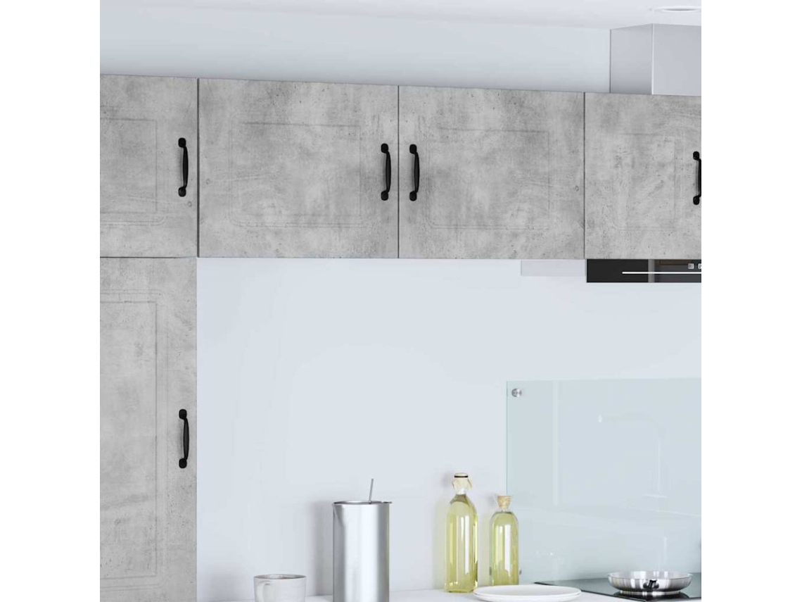 Armário de Cozinha Kalmar Cinza Concreto 50 X 31 40 Cm Madeira Engenheirada BRILVIBERA