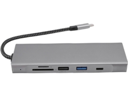 Hub Usb De 8 Portas, Em 1, Alumínio, Com Alta Velocidade, Divisor