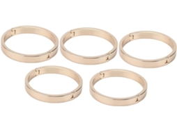 Conjunto de 5 mosquetões redondos de metal com data, chaveiro de metal resistente para iluminação em espiral.
