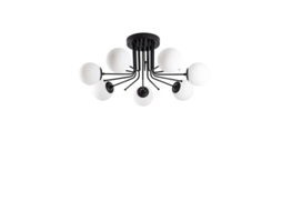Candeeiro De Teto Preto Modelo 12 Com 7 Luzes Cristalrecord