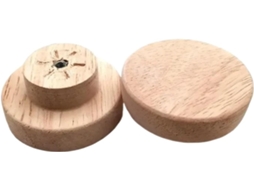 Puxadores Redondos De Carvalho Com Diâmetro 30 40 50mm Para Gavetas Armários E Guarda Roupas 12 Unidades, 35x 25mm