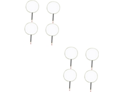 2 Conjuntos De Leques Redondos Vazios Para Pintura Decorativa Chinesa Diy