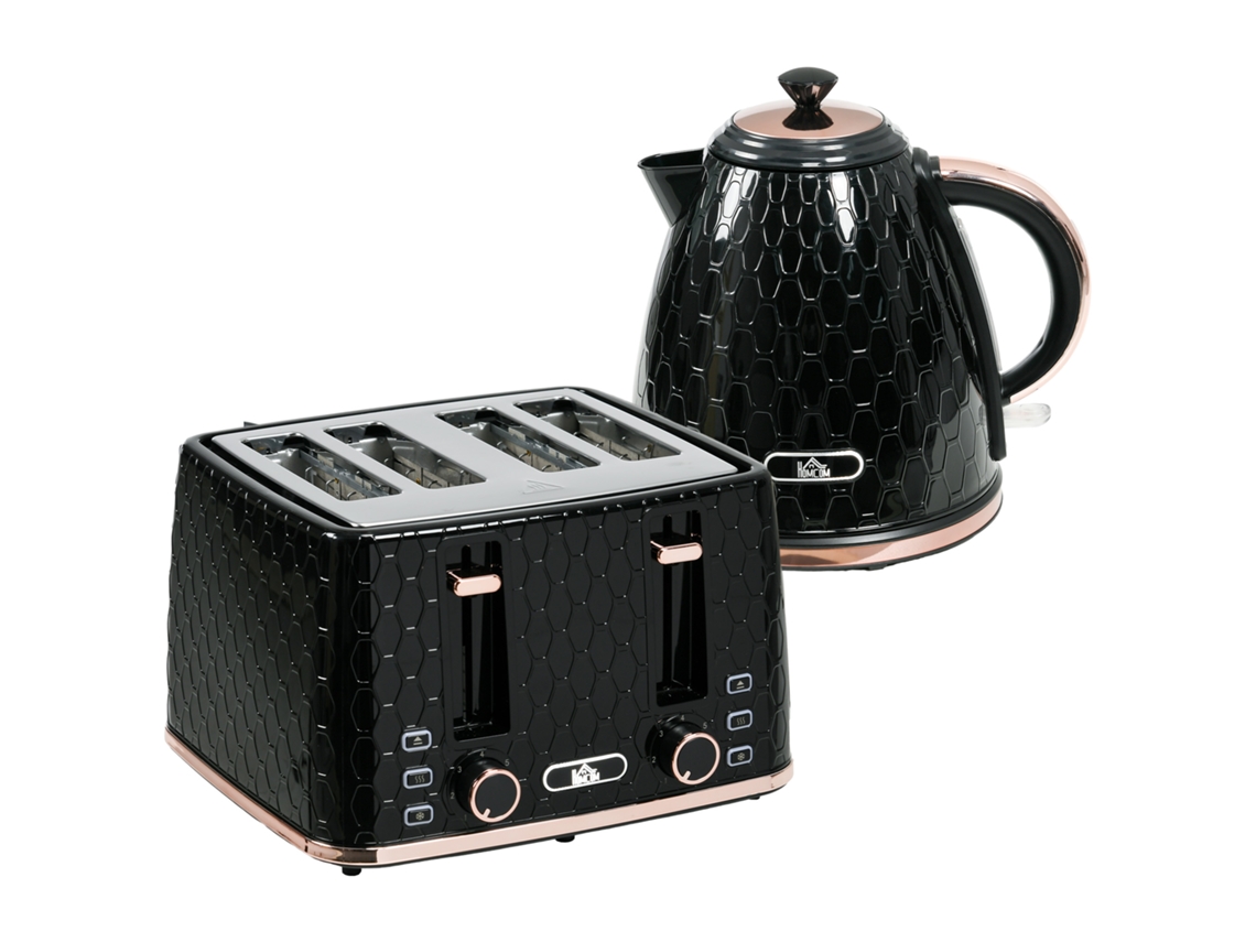 Set 2 Em 1 Torradeira E Batedeira, 1,7l, 4 Fatias, Preto