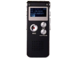 Gravador Digital Ativado Por Voz / Redução de Ruído / Minigravador / Mp3 / Usb-16Gbpreto