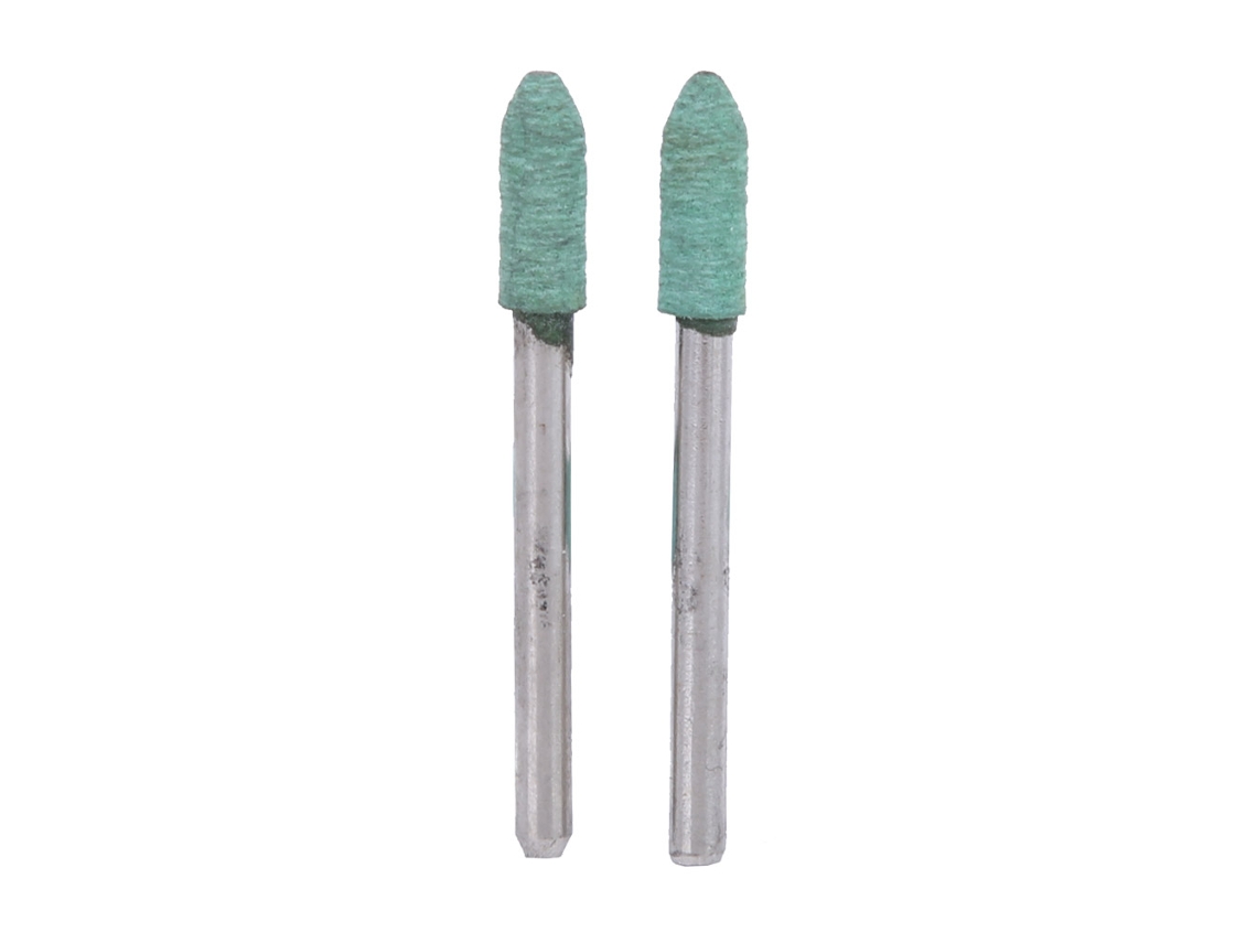 Kit De 100 Peças De Brocas De Borracha Verde Para Lixamento E Polimento, Cabo De 3mm, Forma Cônica, 4mm
