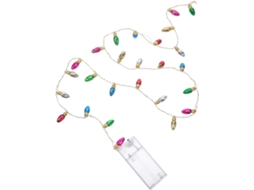 Conjunto De 2 Mini Luzes Natal Plástico Para Casa Bonecas, Led Baixo