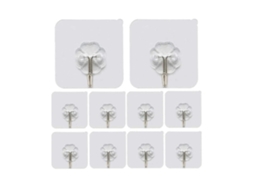 12x Gancho Adesivo Transparente Sem Costura, Forte, Gancho De Parede, Gancho De Cozinha SUNNY SPACES