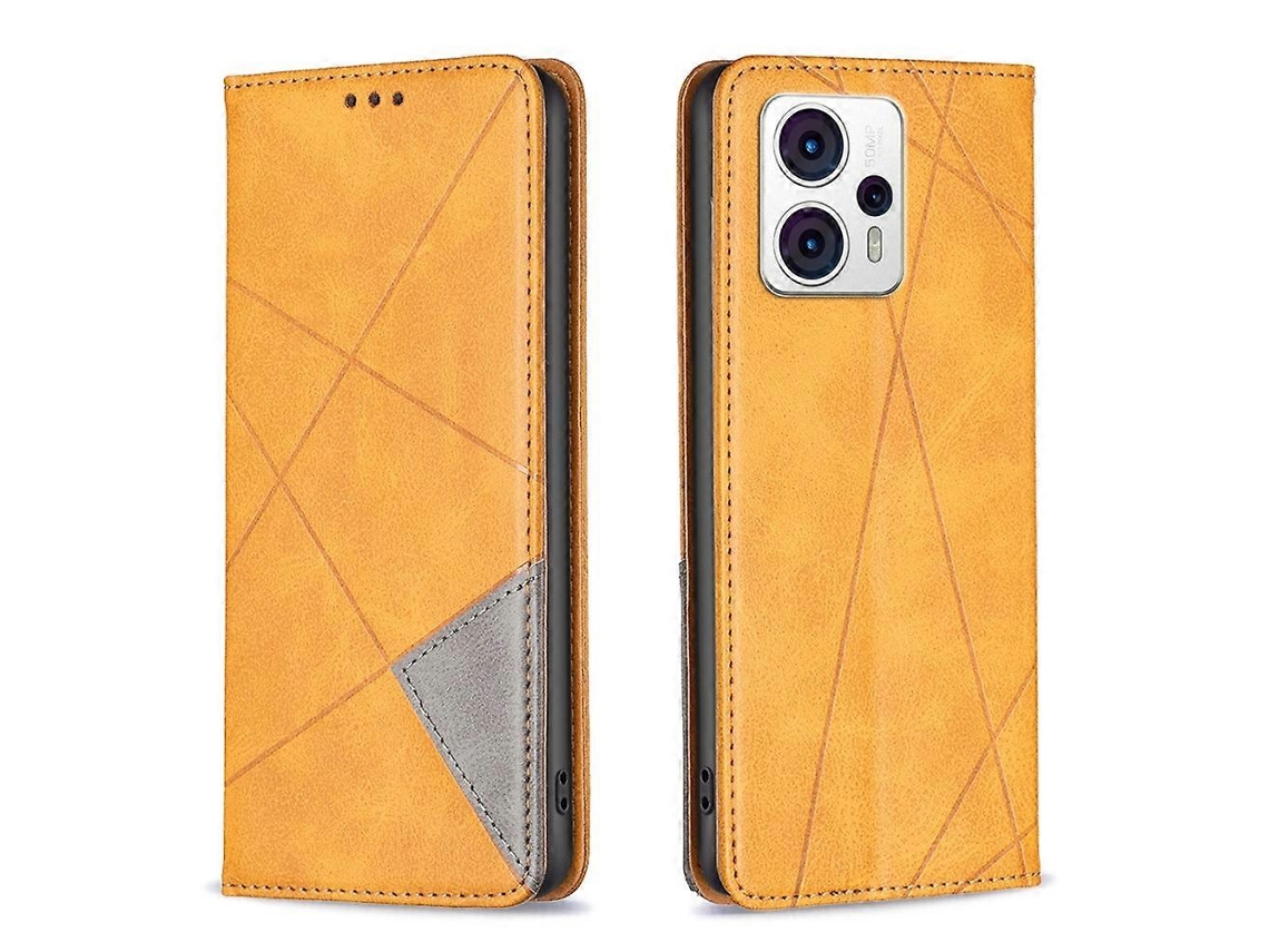 Capa De Couro Magnético Invisível Prismática Para Motorola Moto G13 4g/g23 4g/g53 5g