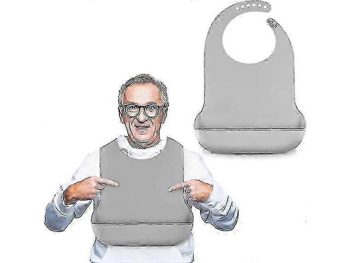 Babadores De Silicone Laváveis ​​para Adultos Para Idosos, Babadores De Silicone Convenientes Para Adultos, Babadores À Prova D'água Para Idosos