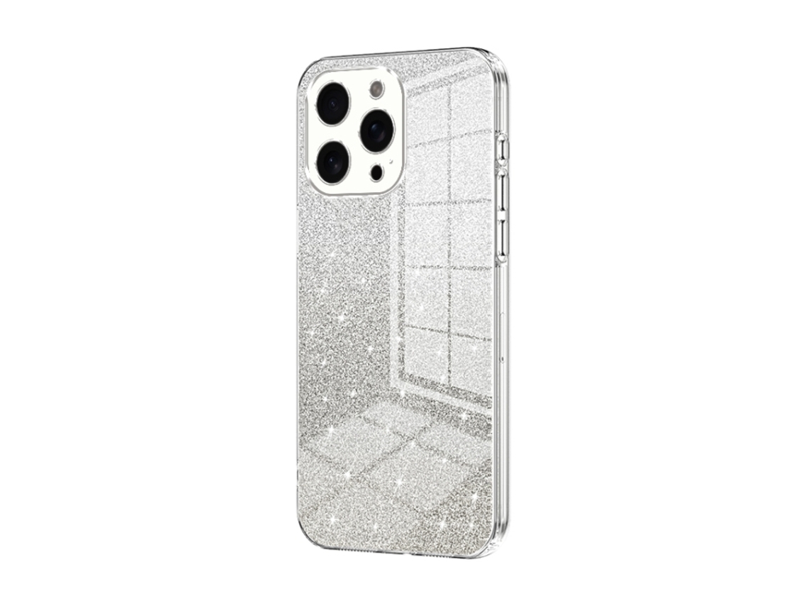 Capa Para Iphone 15 Pro Max - Glitter Degradê - Acabamento Eletroplaqueado