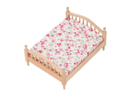 Mali cama em Miniatura para Casinha de Bonecas 1:12 Escala Móveis de Quarto de Madeira Decorativo