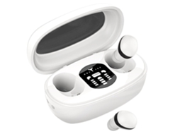 Auriculares Invisíveis Sem Fio Orelhas Bluetooth Com Cancelamento De Ruído Branco